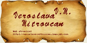 Veroslava Mitrovčan vizit kartica
